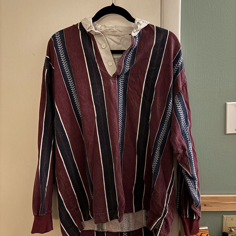 Maroon rugby shirt